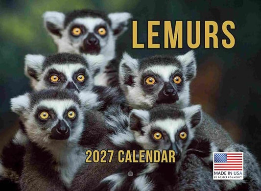Lemur Calendar 2027 Monthly Wall Calender 12 Month