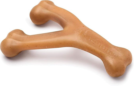 Jouet à mâcher résistant pour chien Benebone Wishbone pour masticateurs agressifs, fabriqué aux États-Unis, grande taille, saveur poulet véritable