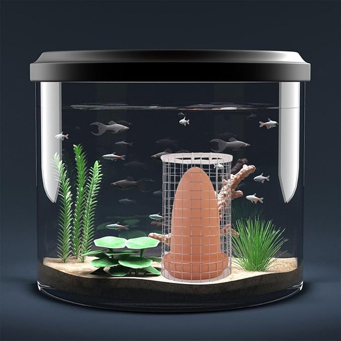 Ipetboom 1 Set Spawning Bucket Slate Stone Aquarium Live Angelfish Spawning Cone Live Discus Fish Live for Ceramic Breeding Cone Fish Eggs Cones Clay Rock Fish Tank