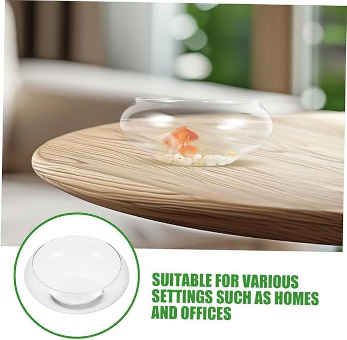 BESPORTBLE Clear Glass Betta Fish Tank Bowl Hydroponic Plant Terrarium for Succulents Goldfish Spacious Interior Durable Design for Home Decor Events