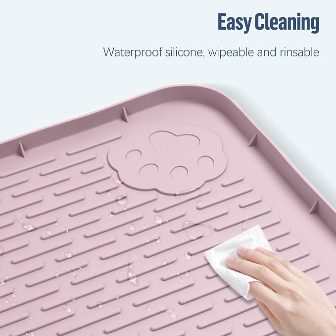 Pee Pad Holder for Dogs 40''x28'' Silicone Puppy Pee Pad Tray, Pink | Extra Large Dog Potty Tray Leak-Proof, High Edge, No Spill Training Pads for Floor Protection, No Pee Pads