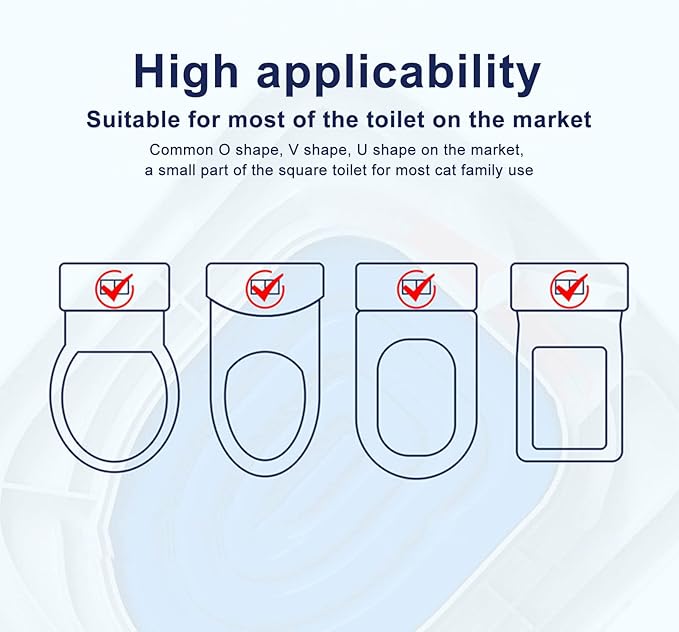 Cat Toilet Training Kit, ABS Cat Toilet Trainer Kit Toilet Training for Cats Reusable for Pet Cleaning