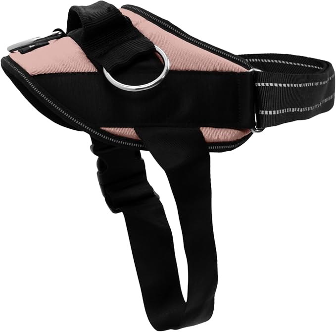 ShawnCo Essential Dog Harness, No-Pull Pet Vest (Rose Gold,M) | 3 Leash Clips, Easy On, No-Choke, Reflective, Adjustable Fit, Padded Comfort, Control Handle, For Small, Medium & Large Dogs