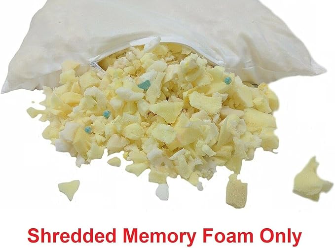 Mattress Grade High Density Shredded Memory Foam Filling Inserts for Pillow Stuffing, Bean Bag Filler, Chair, Sofa, Pet Dog Beds, Cushions, Upholstery and Couch Refill (20 lbs) Made in United States