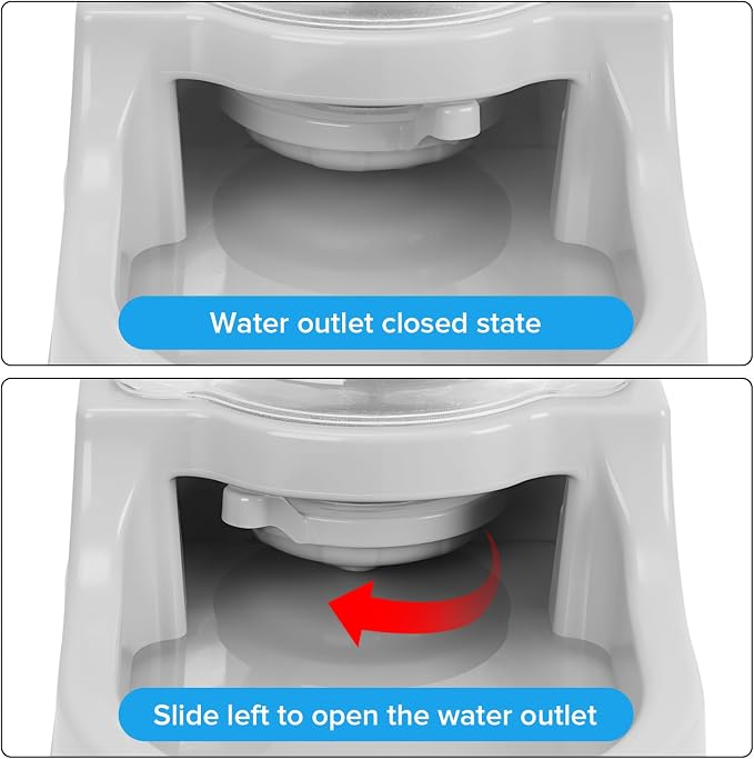 Kenond 9.5L Dog Feeder and Water Bowl Set for Dog, Automatic Food Dispenser | Wide Mouth, Easy to Clean/ Gravity Filled/ Large Capacity/ Multi Pet Home