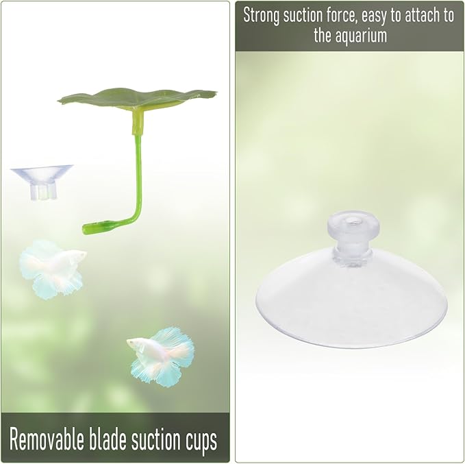 5Pcs Betta Hammock & Fish Toys Set, Betta Fish Tank Accessories Hammock Soft Aquarium Decor Plastic Plants with Suction Cups for Sleeping Resting Hiding Playing