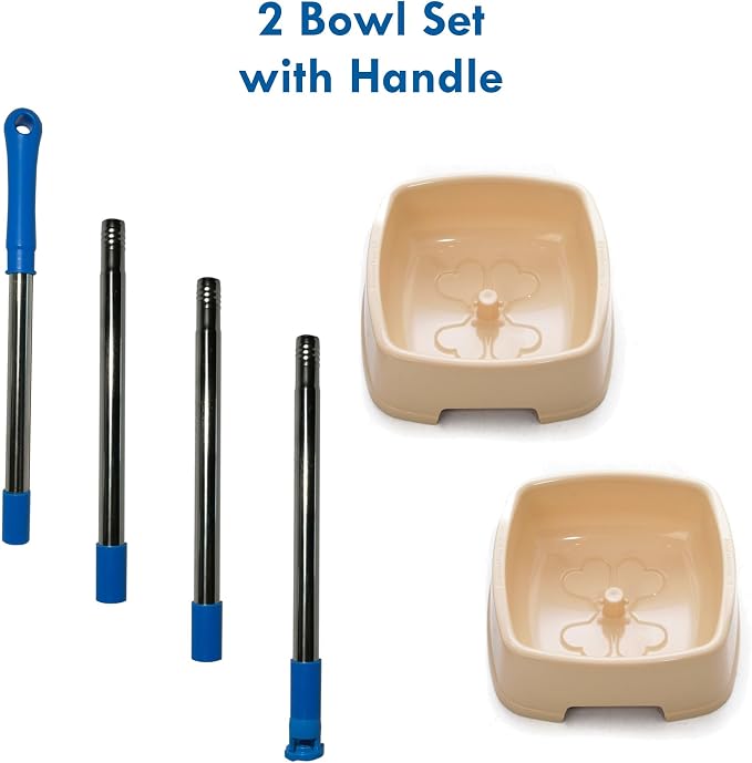 Easy to Feed Pet Bowl with Handle - The Ultimate Reaching Aid and Dog Bowl for Pet Lovers