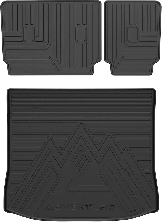 Mixsuper Cargo Liner for Ford Edge 2015-2025, Trunk Mat Backrest Mat for Ford Edge Accessories Cargo Mat Rear Trunk Liner Black
