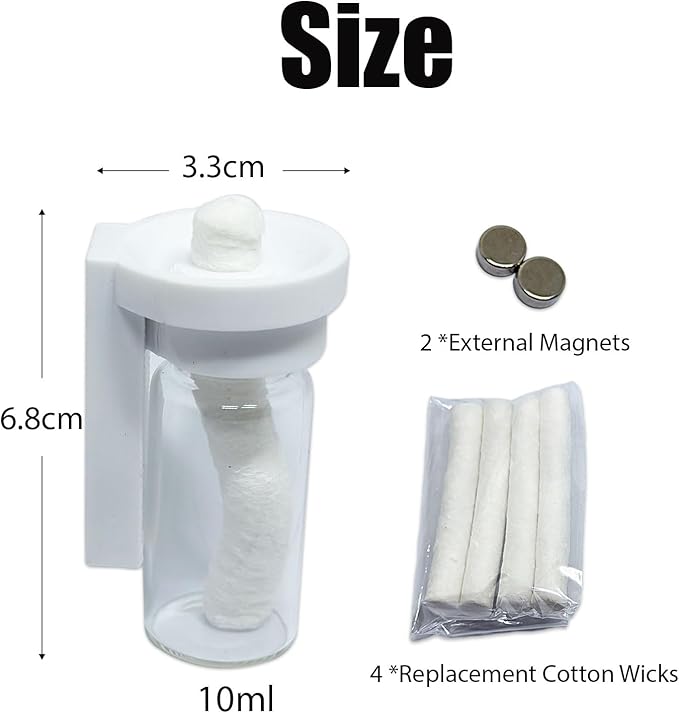 Jumping Spider Water Dispenser, Magnetic Hanging Feeder,Suitable for Jumping Spiders,Tarantulas, Praying Mantises,Arboreal Animals, and Other Small Animal Enclosure Accessories (White, 10ML)