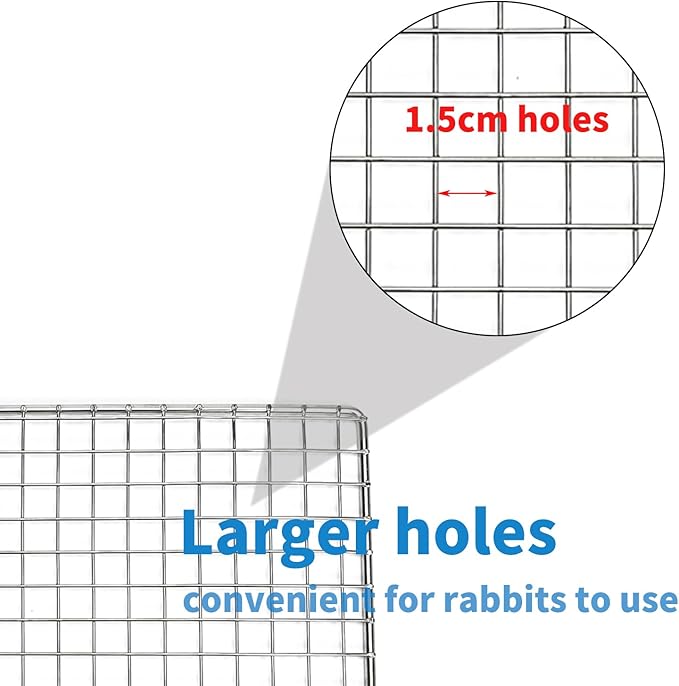 PODOO Rabbit Litter Box – Training Potty Tray for Guinea Pig & Small Pets · Spacious Grid Pan with Low Entrance, Easy-Clean & Odor-Resistant—Helps Keep a Clean Cage and Reduce Mess
