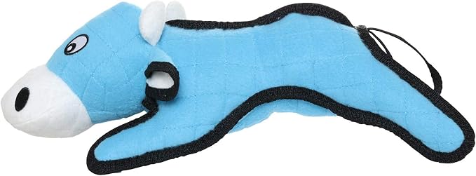 TUFFY® : Cow Dog Toy: Ultra Durable Plush Toy with Multiple Layers & Reinforced Seams, Washable and Floats, Original Construction