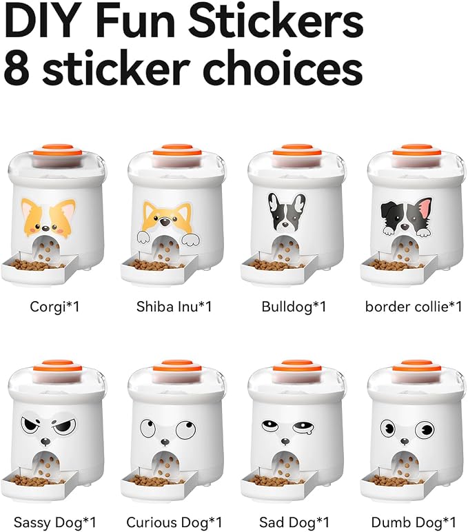 ROJECO Dog Puzzle Feeder Toy,Interactive Puzzle Toys with 8 DIY Stickers | Dogs IQ Training/DIY Recording Remote Button/300ml Capacity/Mixed Snacks/Detachable/for Indoor & Outdoor Play,All Dog Breeds