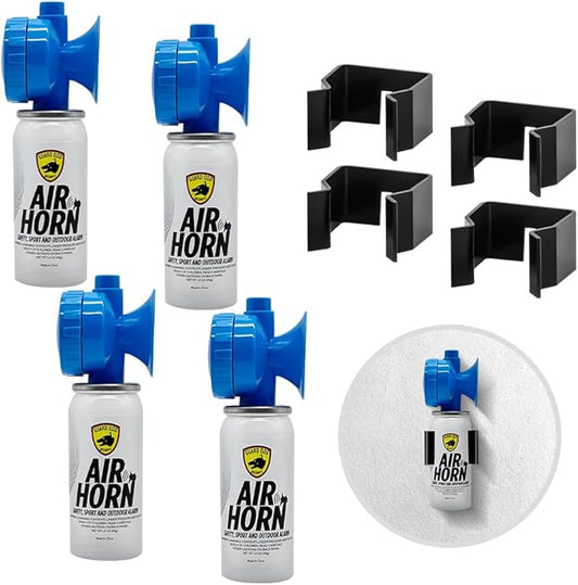 Guard Dog Security Air Horn for Safety, Loud Blow Horn, Hand Held Mini Air Horn, Fog and Boat Horn for Marine, Football Games, Sporting Events and Outdoor Alarms, Powerful 1-Mile Sound Blast 1.4 oz