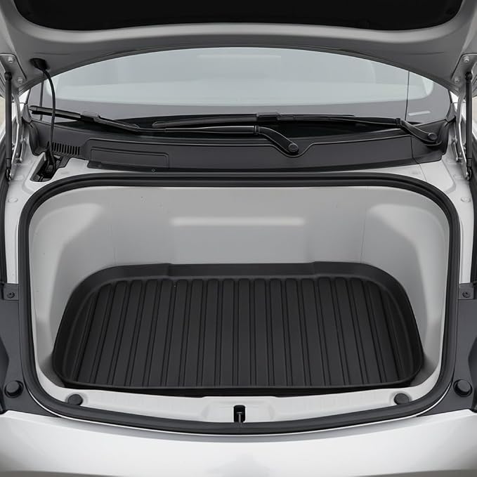Storage Mats and Cargo Liners Compatible with 2025 2026 New Model Y Juniper, All Weather Rear Cargo Trunk Tray Floor Mat Custom Fit 3D Tech Waterproof Durable TPO Accessories