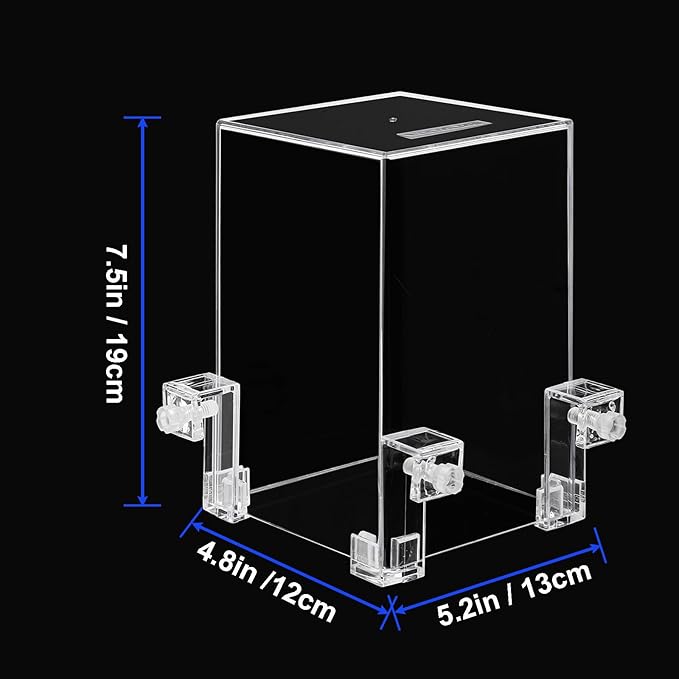 Okllen Negative Pressure Fish Tank Acrylic, Auto-Refill Hanging Aquarium with Fish Elevator, Water Level Maintenance & 360° View, Space-Saving External Suspended Tank for Betta/Guppy