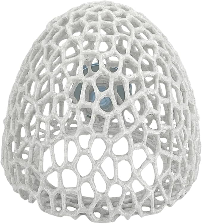 Cave with Suction Cup, Aquarium Betta Fish Hideout Habitat Decor, Stable Resting Hiding Place for Cherry Shrimp, Dwarf Shrimp, Guppy and Small Fish (White)