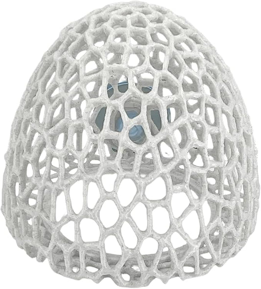 Cave with Suction Cup, Aquarium Betta Fish Hideout Habitat Decor, Stable Resting Hiding Place for Cherry Shrimp, Dwarf Shrimp, Guppy and Small Fish (White)
