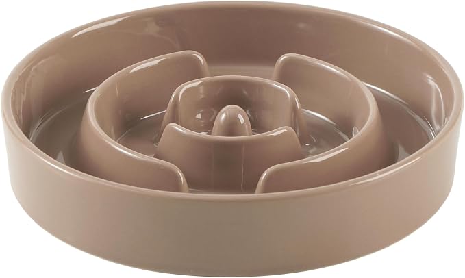 Havniva Dog Bowls Slow Feeder, Ceramic Slow Feeder Dog Bowls for Fast Eater | 3.2 Cups Dog Food Bowl Puzzle Feeder, Slow Feeding Bowls for Large Dogs, Non-Slip Base, Anti-Choking