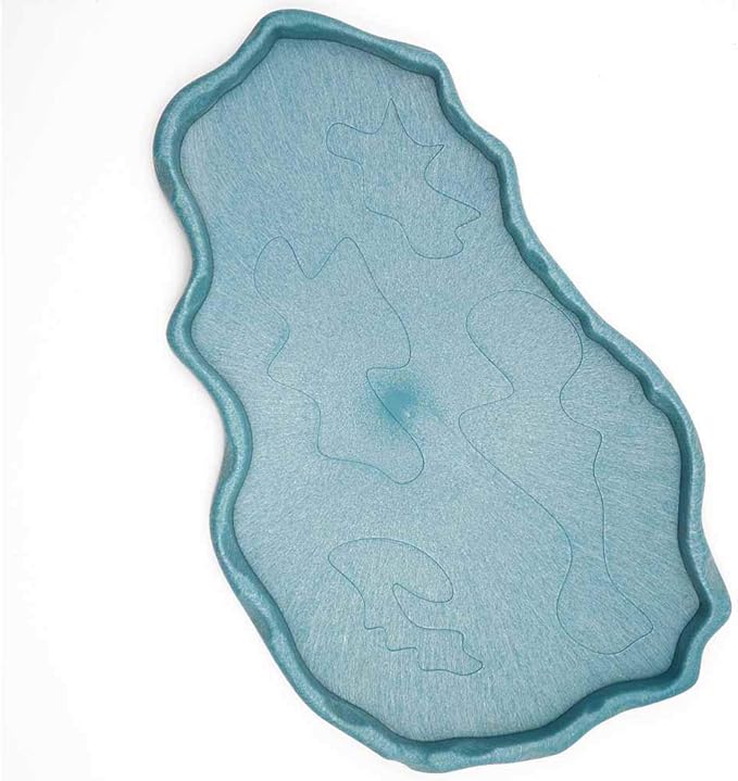 Reptile Food and Water Bowl Dish Reptile Food Dish Large Tortoise Water Bowl for Turtle Lizard Snake Gecko Ball Python (Blue)