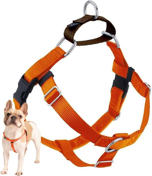 2 Hounds Design Freedom No Pull Dog Harness, 1 inch XXL, Rust | Discourages Pulling, Comfortable Control Adjustable Dog Harness for XXL Sized Dogs, Made in USA (Leash Not Included)