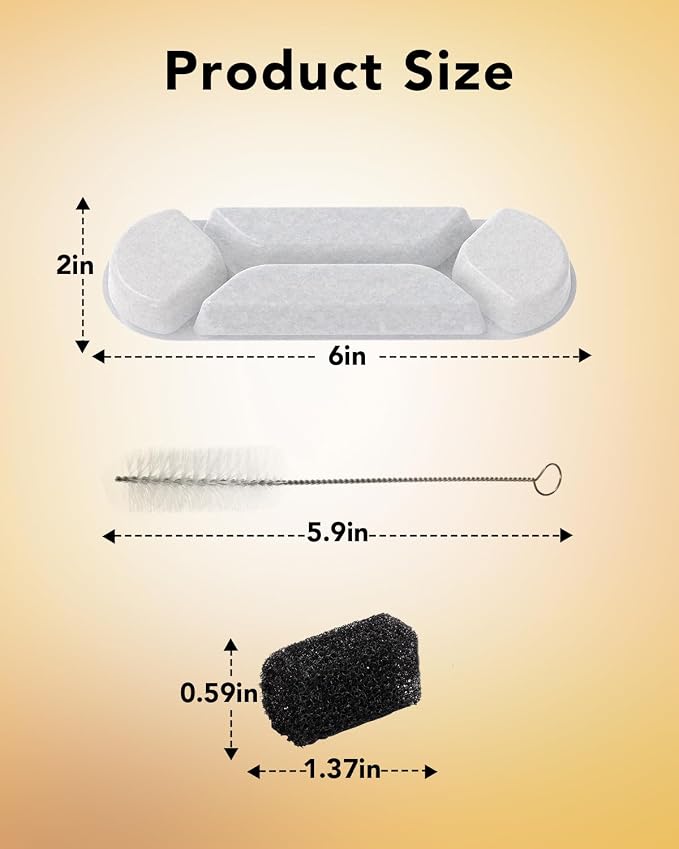 UPSKY 10 Pcs Replacement Filters for 8.5L Elevated Dog Water Fountain | Multi-layer Filtration, Removes Hair, Odors & Heavy Metals, Keeps Water Clean & Fresh, Individual Packaging
