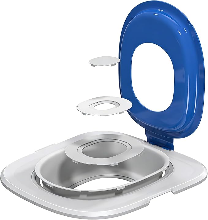 Cat Toilet Trainer Kit | Cat Potty Training Kit | Toilet Training for Cats & Cat Box（Blue）