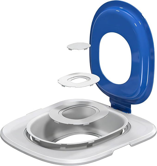 Cat Toilet Trainer Kit | Cat Potty Training Kit | Toilet Training for Cats & Cat Box（Blue）