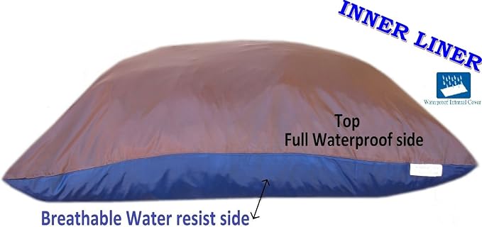 Durable Comfort Micro-Cushion Memory Foam Pet Dog Pillow Bed with Waterproof Liner + External Cover for S,M,L Dogs- Complete Set (Brown Microsuede, 36''x29'')