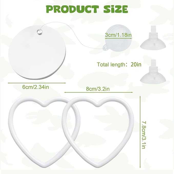 2 Pcs Betta Fish Exercise Love Ring & Betta Mirror, Betta Enrichment Toys, Betta Fish Tank Accessories, Betta Fish Toysfor Training, Play