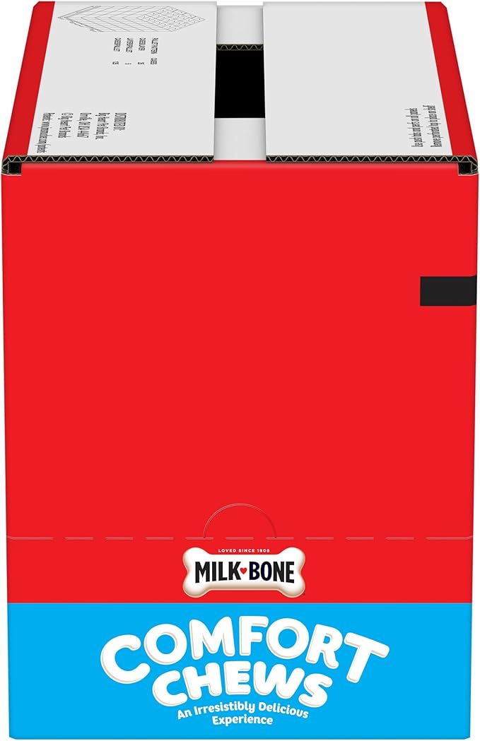 Milk-Bone Mini Comfort Chews, Chewy Texture and Real Beef, 18 Mini Chews (Pack of 4)