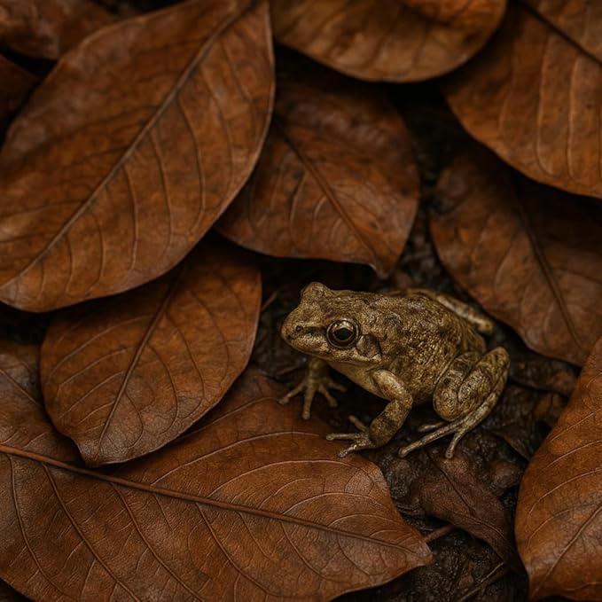 Frog Tank Accesories 100 pcs 3" Leaf Litter for Tree Frogs Indian Almond Catappa Leaves Terrarium Accessories Bioactive Amphibian Habitat Decor