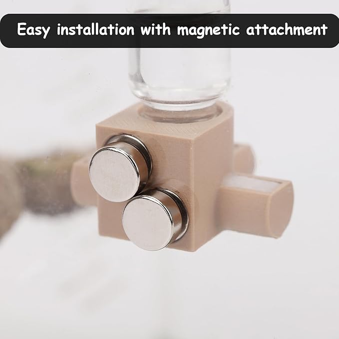 Jumping Spider Water Dispenser, Magnetic Hanging Feeder,Suitable for Jumping Spiders,Tarantulas, Praying Mantises,Arboreal Animals, and Other Small Animal Enclosure Accessories,5ML (Orange)