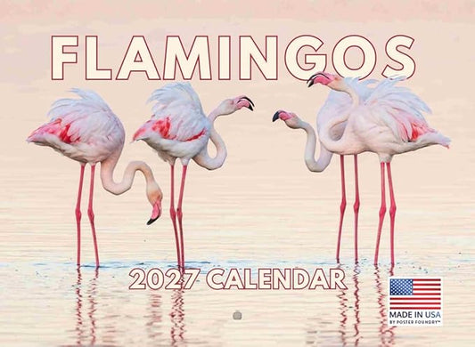 Flamingo Calendar 2027 Monthly Wall Calender 12 Month