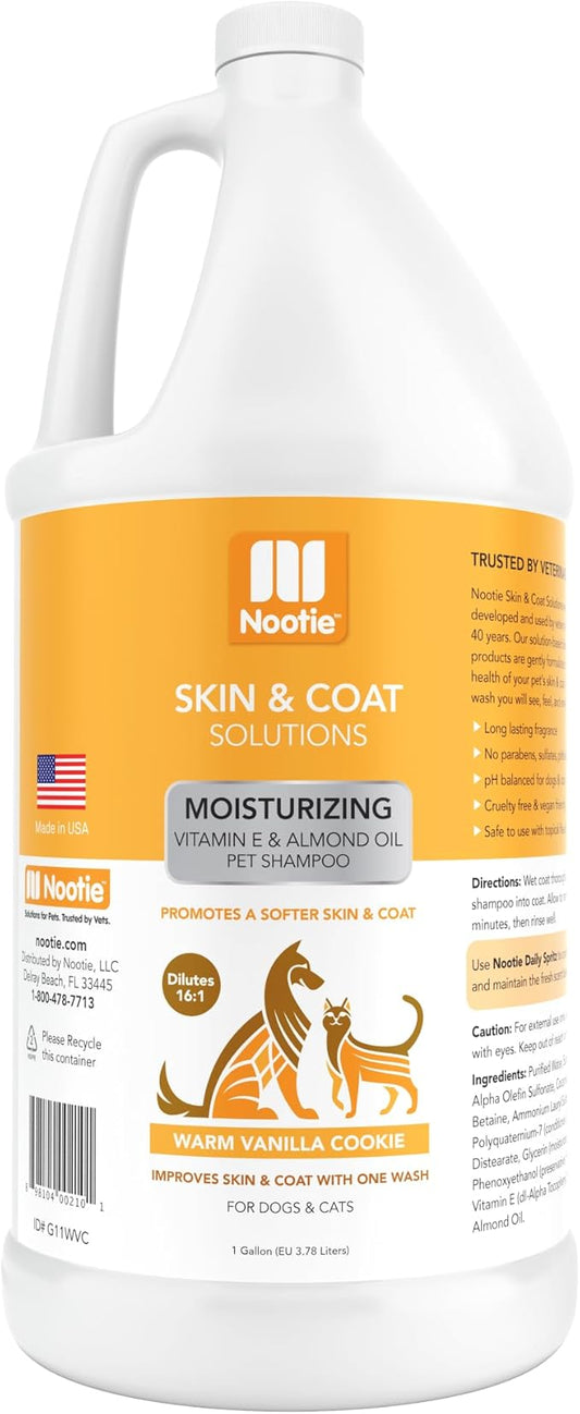 Nootie Moisturizing Warm Vanilla Cookie Pet Shampoo - 1 Gallon Size (G11WVC)