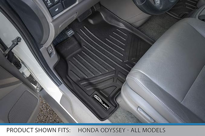 SMARTLINER Custom Fit Floor Mats 3 Row Liner Set Compatible with 2011-2017 Honda Odyssey