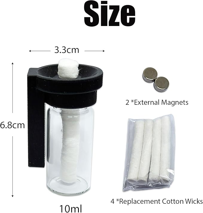 Jumping Spider Water Dispenser, Magnetic Hanging Feeder,Suitable for Jumping Spiders,Tarantulas, Praying Mantises,Arboreal Animals, and Other Small Animal Enclosure Accessories (Black, 10ML)