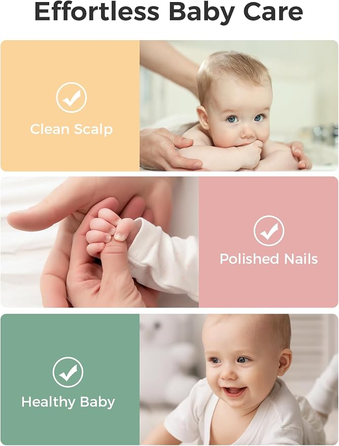 Momcozy Core Baby Kit, Basic Baby Shower Gift & Registry Essential Kit | Grooming&Health&Cleansing Care Set, Nail File Kits,Nasal Aspirator,Gas Relief Tubes,Bath Brushes,Toothbrush,Comb,Storage Case