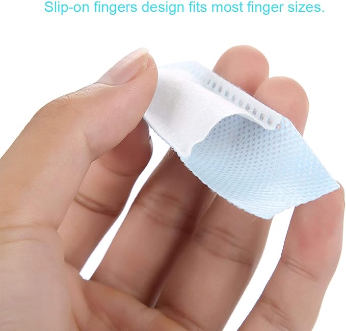 Tbest Finger Brush Teeth Wipes, Deep Cleaning Theet Wipes 50Pcs Wipes Clean Teeth Wipe Cloth Tooth Cleansing Tool for Oral Deep