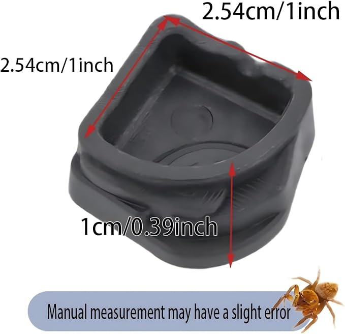 9 Pack Mini Resin Water Bowls - Micro Food/Water Dish for Tarantula, Spider, Millipede, Hermit Crab, Reptiles & Water Bowl(0.39" H)