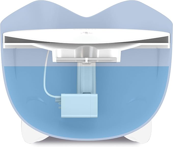 Catit PIXI Cat Drinking Fountain, Blue | Cat Water Fountain with Triple Filter and Ergonomic Drinking Options