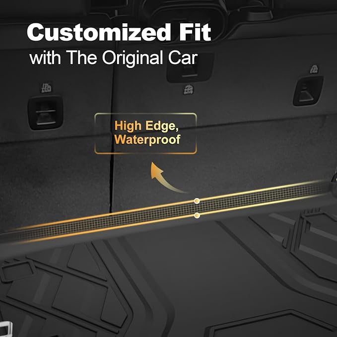 Upgraded Wrangler JL Trunk Mat | AOMSAZTO Cargo Liner for 2018-2026 Jeep Wrangler JL 4X4 Without OEM Subwoofer, All Weather Upgrade Cargo Mat Rubber for Wrangler JL-(Not for JK or 4XE)