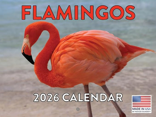 Flamingo Calendar 2026 Wall Monthly Flamingos Gifts For Flamingo Lovers Women Men | American Made In The USA