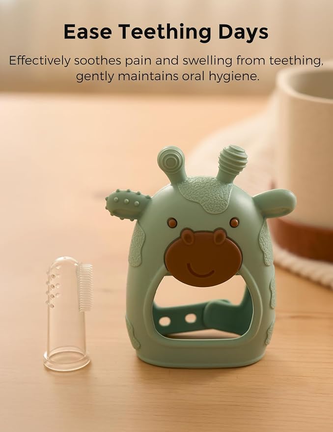 Momcozy Baby Kit, Baby Shower Gift Must-Haves & Registry Essential Kit | Grooming & Cleansing Care Set for Newborn, Electric Nail File, Teether, Bath Brush, Cradle Cap Brush, Comb, Finger Toothbrush