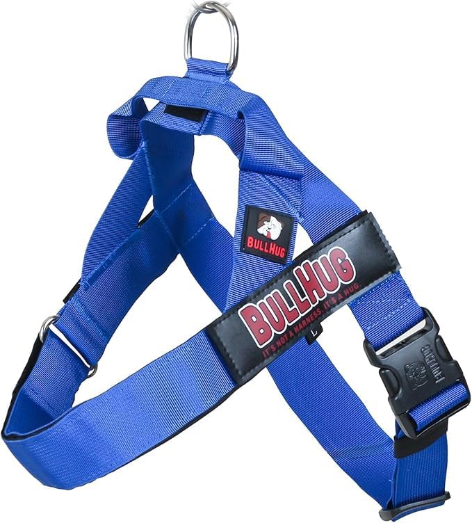 Adjustable Dog Harness– No Pull, No Choke – for English Bulldogs, French Bulldogs, Pugs & Broad-Chested Breeds – Easy, Safe Walks (Royal Blue, XL)