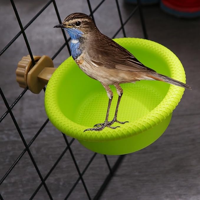 Kopida Multi-Function Bird Bath for Cage, Universal Style Small Tub Bowl for Hang Inside Cage Birdbath Shower for Parrot/Parakeets/Cockatiels/Canary/Budgerigar (4.7")
