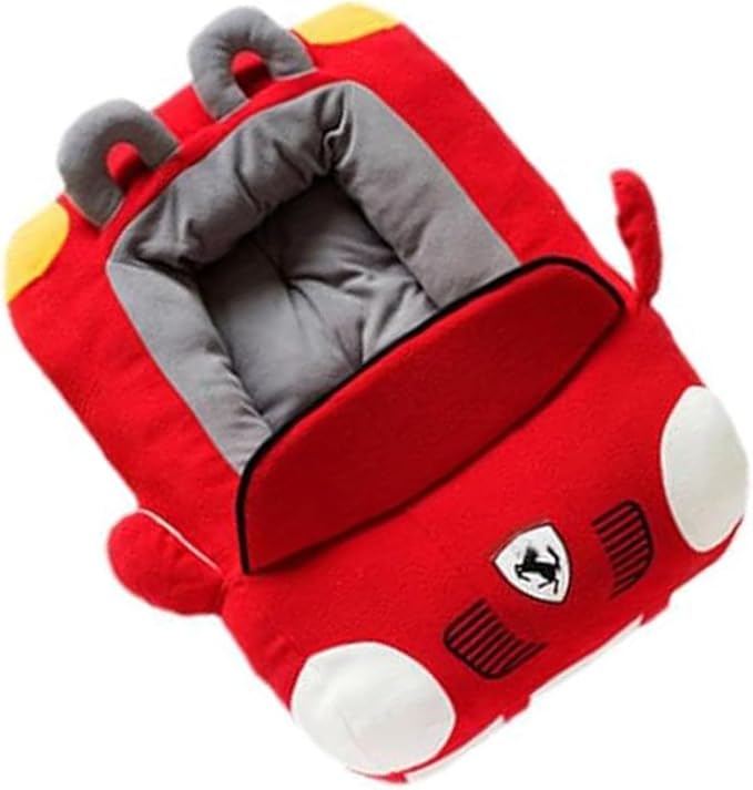 Fun Car Shaped Pet Bed Dog Beds Removable Pillow Washable Pet Bed Cat Beds Fulffy Anti-Slip Pet Sleeping Mat Accessories Indoor and Outdoor Large,Medium,Small Dogs Breeds (Red 2)