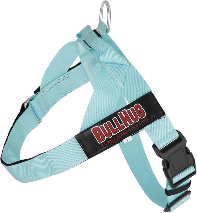Adjustable Dog Harness– No Pull, No Choke – for English Bulldogs, French Bulldogs, Pugs & Broad-Chested Breeds – Easy, Safe Walks (Tiff Blue, Small)