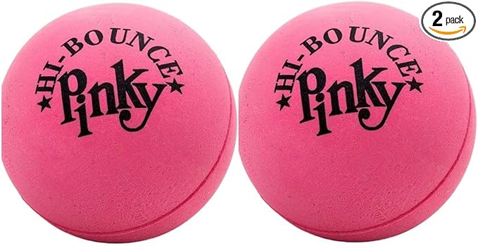 JA-RU Hi Bounce Pinky Ball (2 Balls) Rubber Bouncy Balls for Kids 976-2p | Solid Pink Massage Balls, Outdoor Playground Toys, Stress Relief Toy, Bulk Party Favors & Classroom Prizes