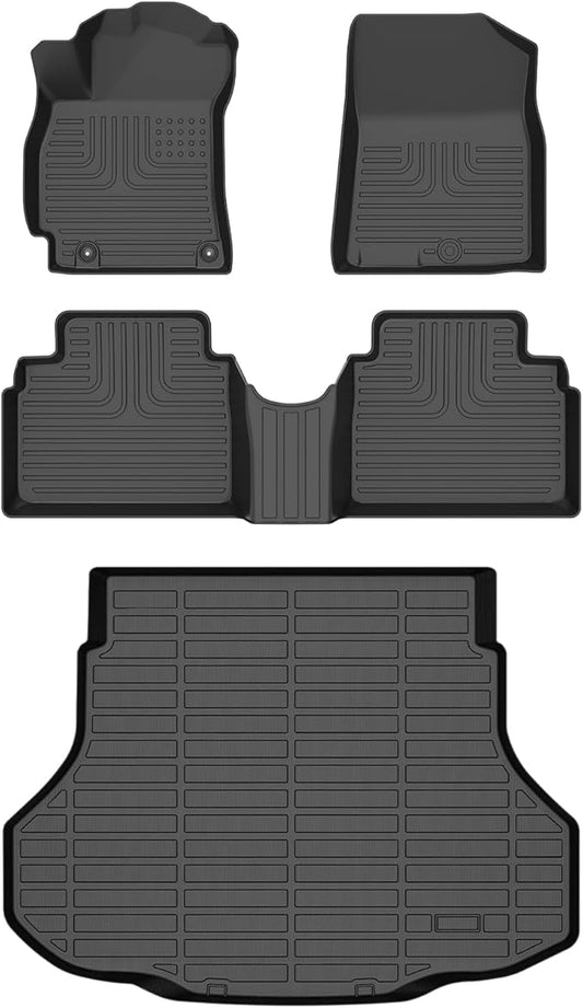 HAFIDI® Floor Mats & Cargo Liner Set Fit for 2021-2026 Hyundai Elantra & Elantra N (Not for Hybrird) All Weather TPE Anti-Slip Car Full Set Floor Liners Custom Accessories - Black