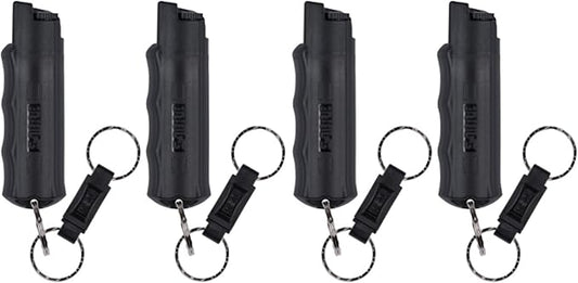 Sabre Pepper Spray - Quick Release Keychain for Easy Carry & Fast Access, Max Police Strength Self Defense OC Spray with UV Dye, 10 Sec. Spray Time, Finger Grip - Faster Aim, 0.54 fl oz,Secure Safety
